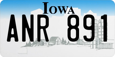 IA license plate ANR891