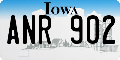 IA license plate ANR902