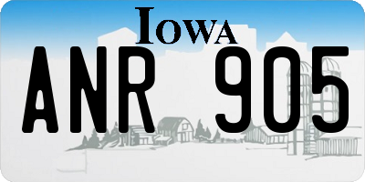 IA license plate ANR905
