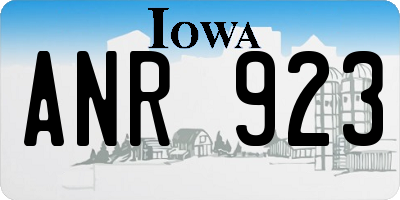 IA license plate ANR923