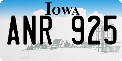 IA license plate ANR925