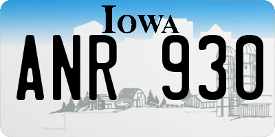 IA license plate ANR930