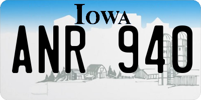 IA license plate ANR940