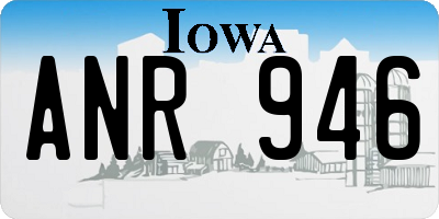 IA license plate ANR946