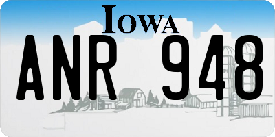 IA license plate ANR948