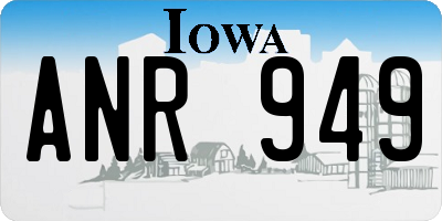 IA license plate ANR949