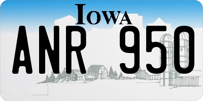 IA license plate ANR950