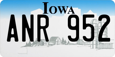 IA license plate ANR952