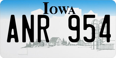 IA license plate ANR954