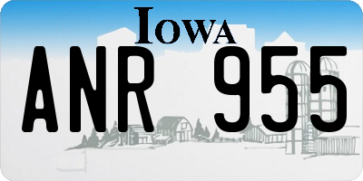 IA license plate ANR955