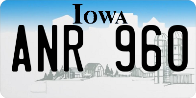 IA license plate ANR960