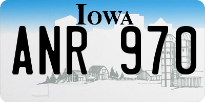 IA license plate ANR970