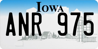 IA license plate ANR975