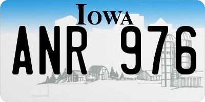 IA license plate ANR976