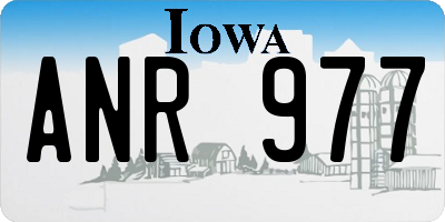 IA license plate ANR977