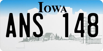 IA license plate ANS148