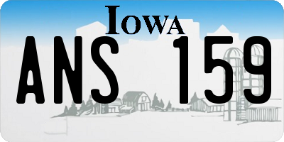 IA license plate ANS159