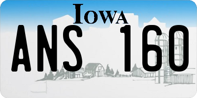 IA license plate ANS160