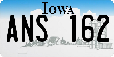 IA license plate ANS162