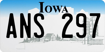 IA license plate ANS297
