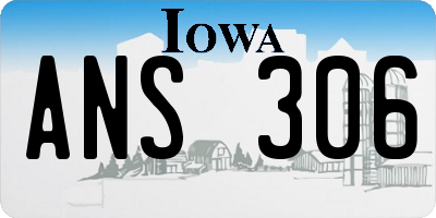 IA license plate ANS306