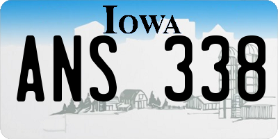 IA license plate ANS338