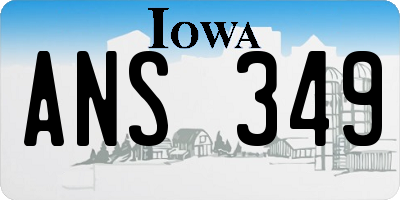 IA license plate ANS349