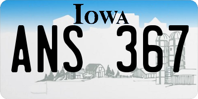IA license plate ANS367