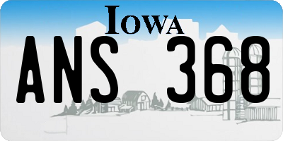 IA license plate ANS368