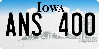 IA license plate ANS400