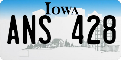 IA license plate ANS428