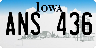 IA license plate ANS436