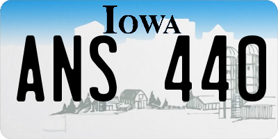 IA license plate ANS440