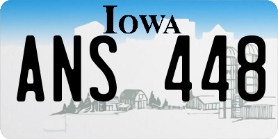 IA license plate ANS448