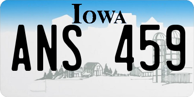 IA license plate ANS459