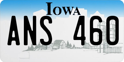 IA license plate ANS460