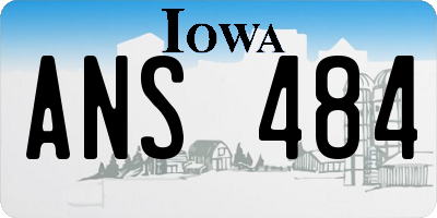 IA license plate ANS484