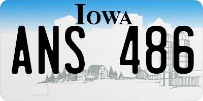 IA license plate ANS486