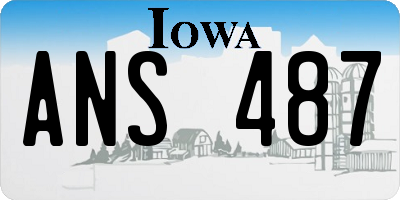 IA license plate ANS487