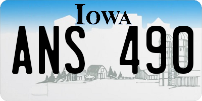 IA license plate ANS490