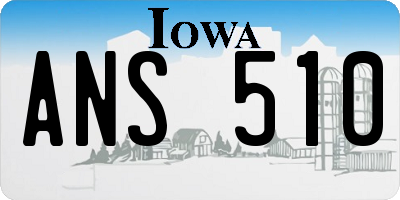 IA license plate ANS510