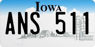 IA license plate ANS511