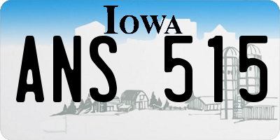 IA license plate ANS515