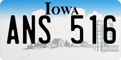 IA license plate ANS516