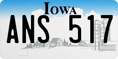IA license plate ANS517