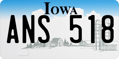IA license plate ANS518