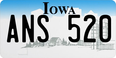 IA license plate ANS520
