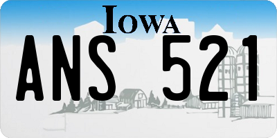 IA license plate ANS521