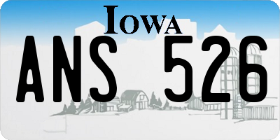 IA license plate ANS526