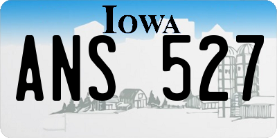 IA license plate ANS527